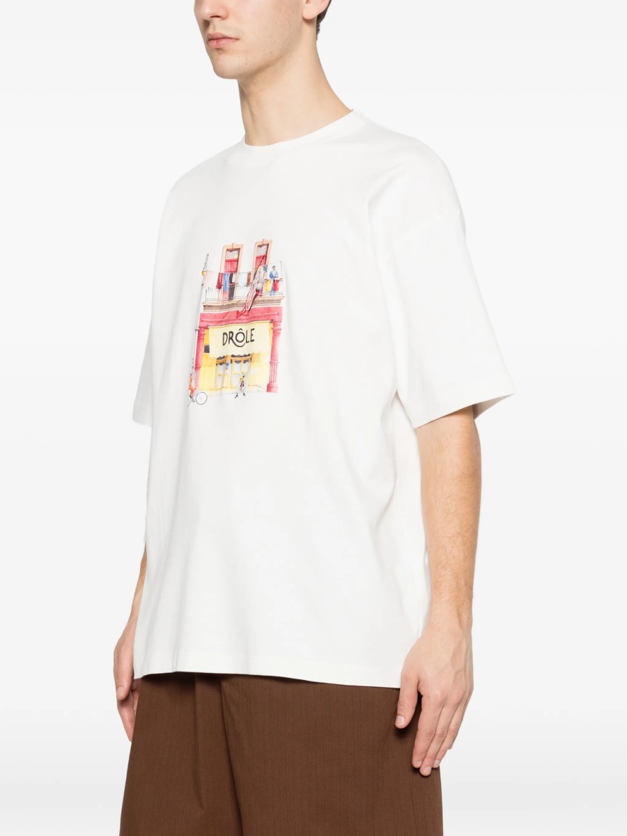 Tricou DRÔLE DE MONSIEUR alb - Img 3