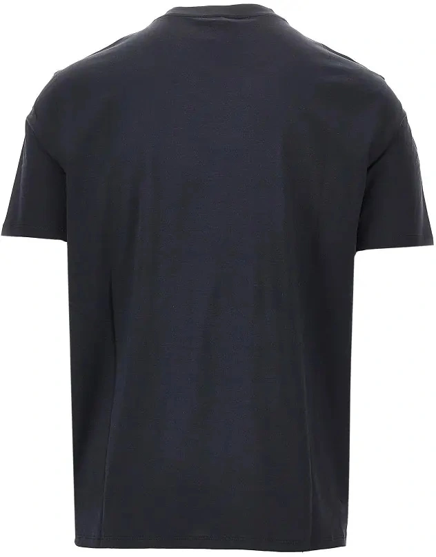 Tricou Emporio Armani albastru din lyocell - Img 3