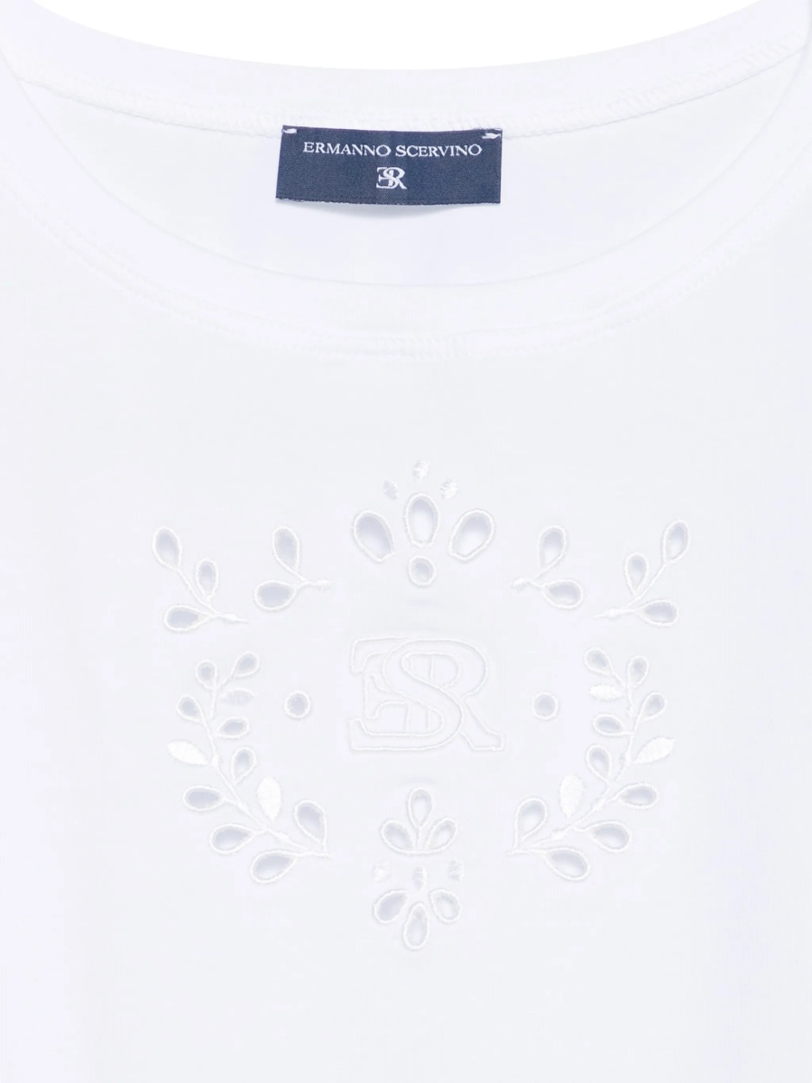 Tricou Ermanno Scervino Kids alb - Img 3