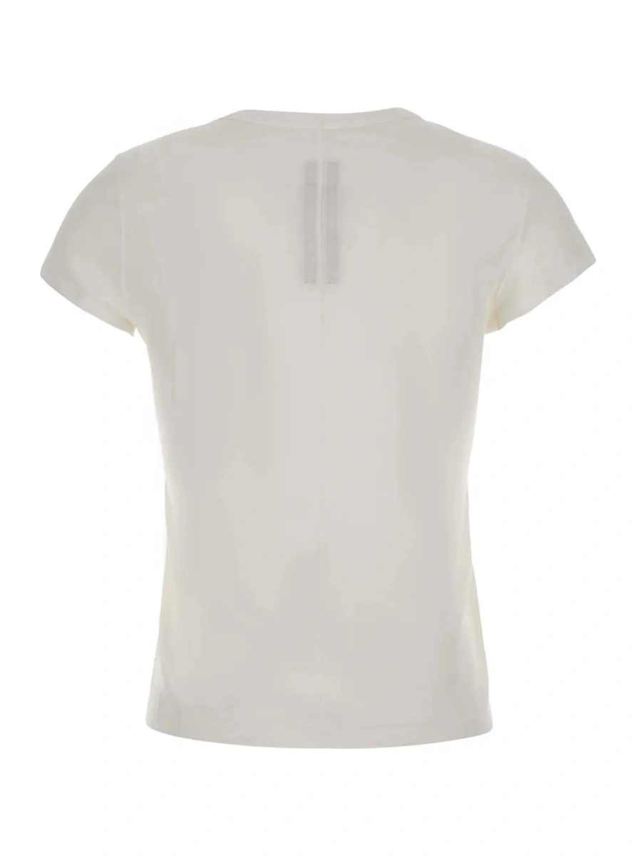 Tricou Essential cropped T-shirt in white fabric for women - Img 2