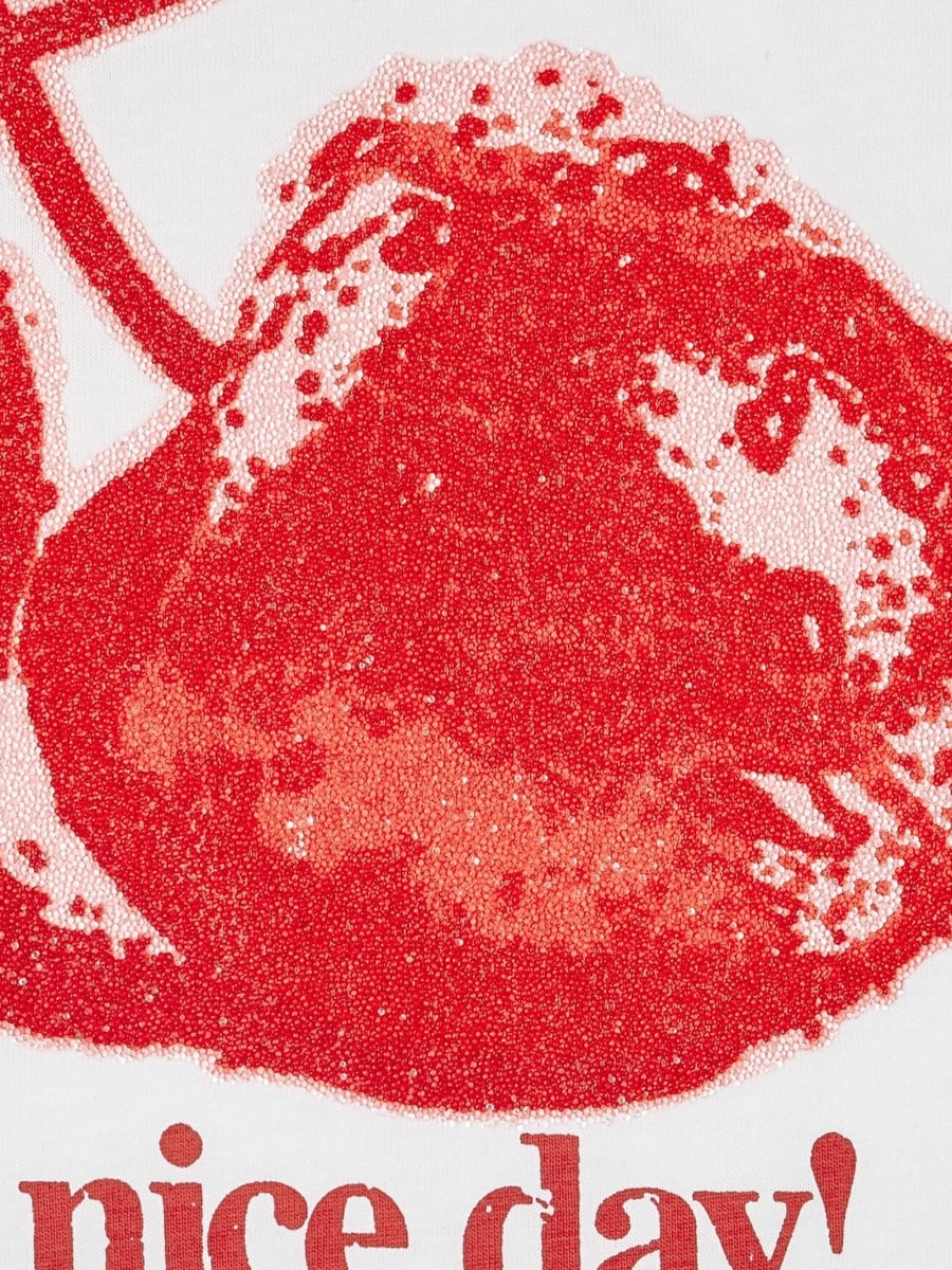 Tricou Ganni alb - Img 2