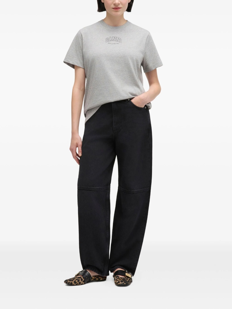 Tricou Ganni gri - Img 2