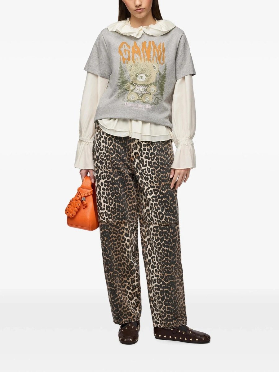 Tricou Ganni gri - Img 2