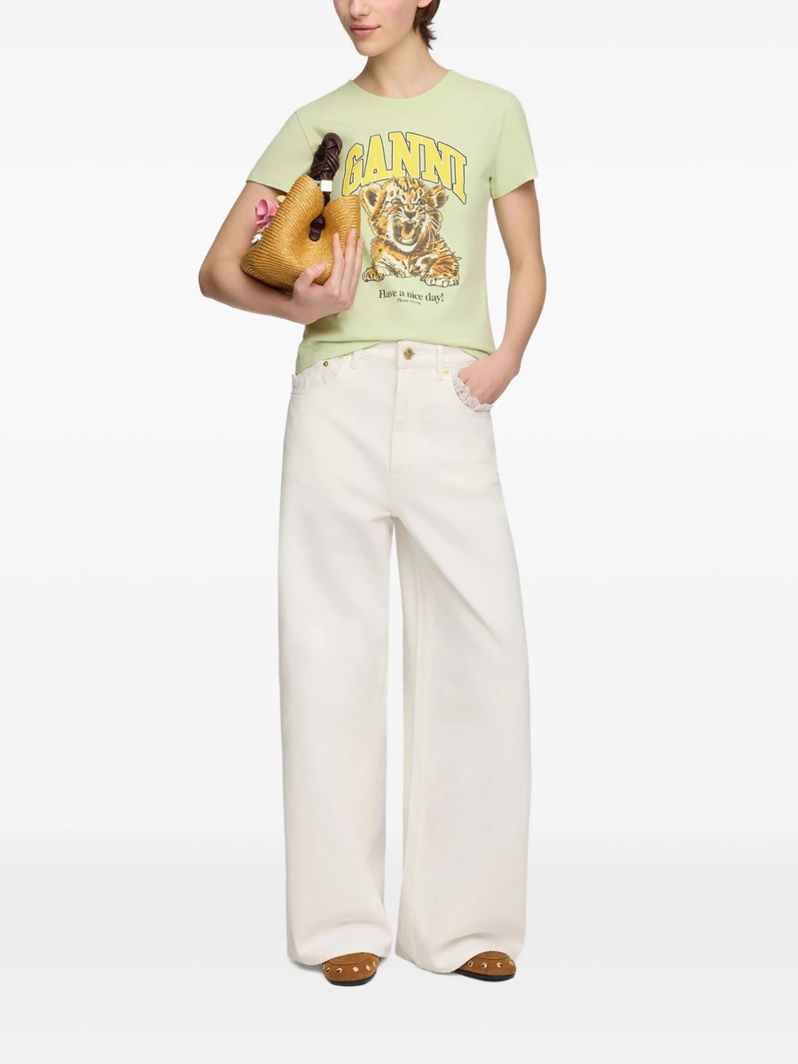 Tricou Ganni verde - Img 2