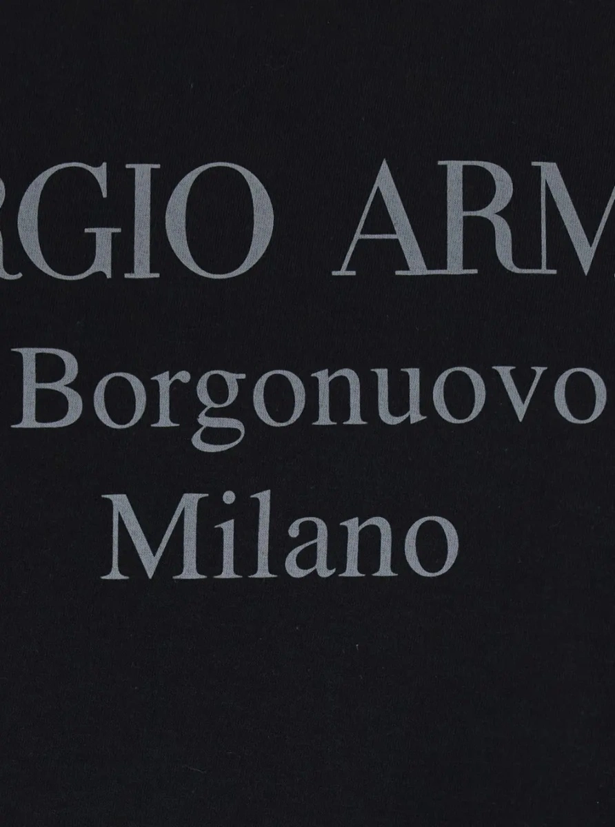 Tricou Giorgio Armani negru din bumbac - Img 3