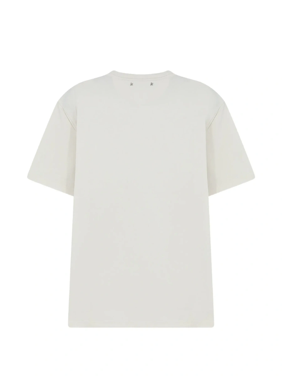 Tricou Golden Goose alb din bumbac - Img 4