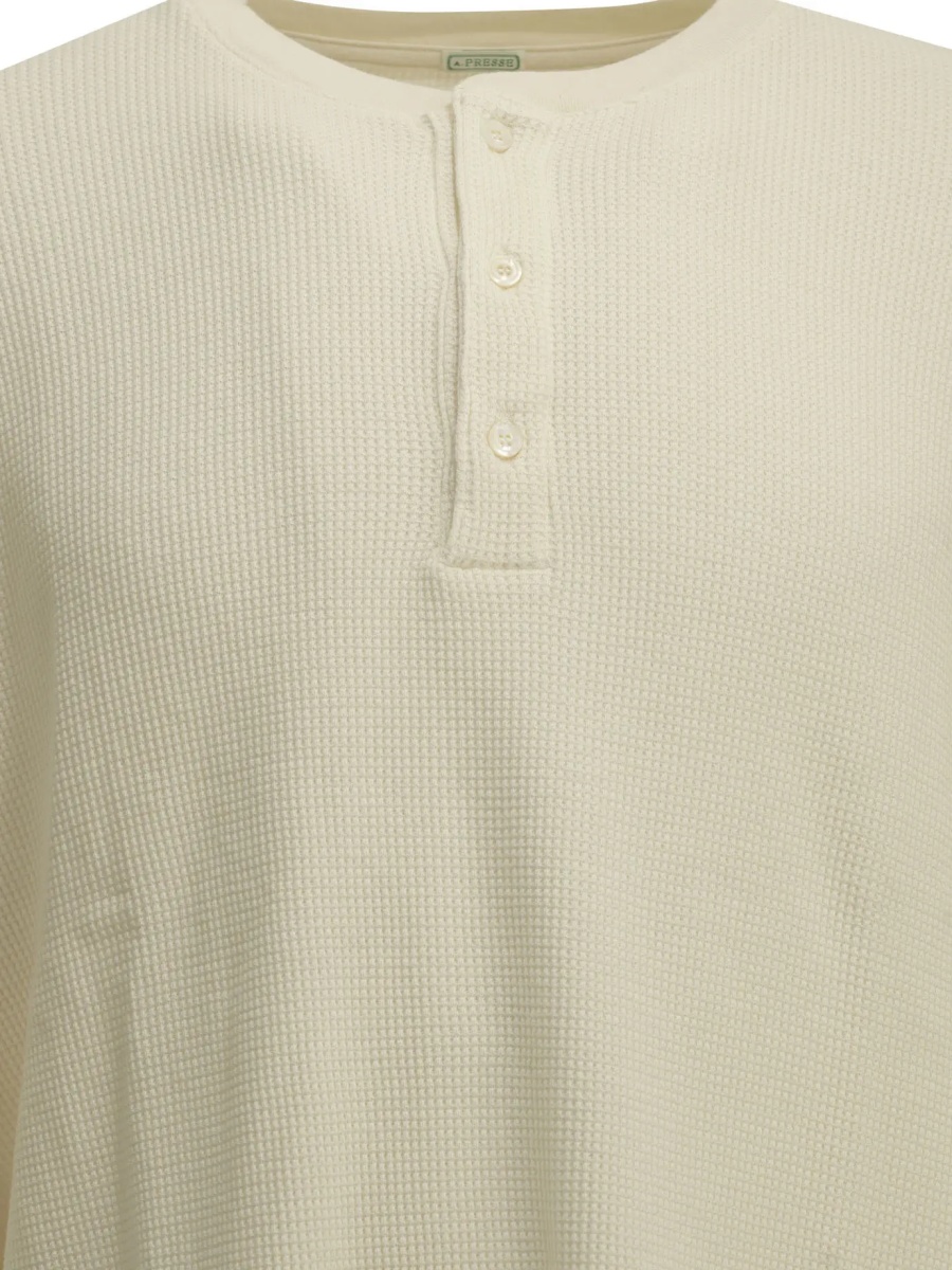 Tricou Henley T-shirt with a honeycomb pattern - Img 3