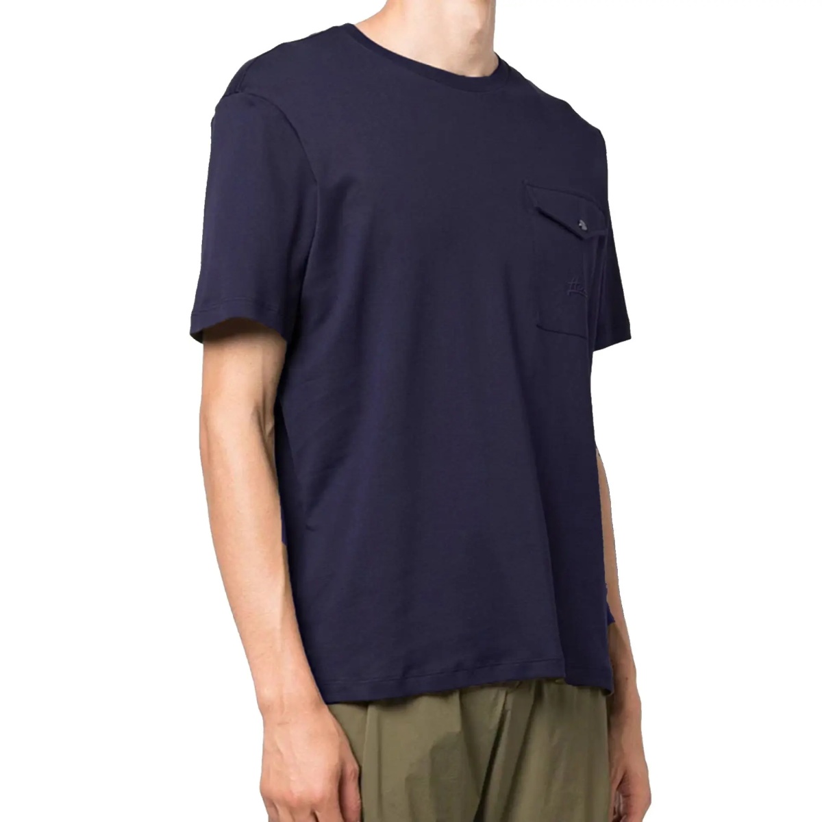 Tricou HERNO Logo Detailed Crewneck T-shirt - Img 2