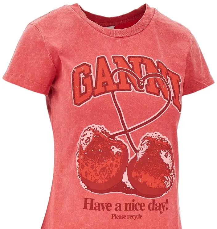 Tricou Jersey T-shirt with 'Cherry' print - Img 2