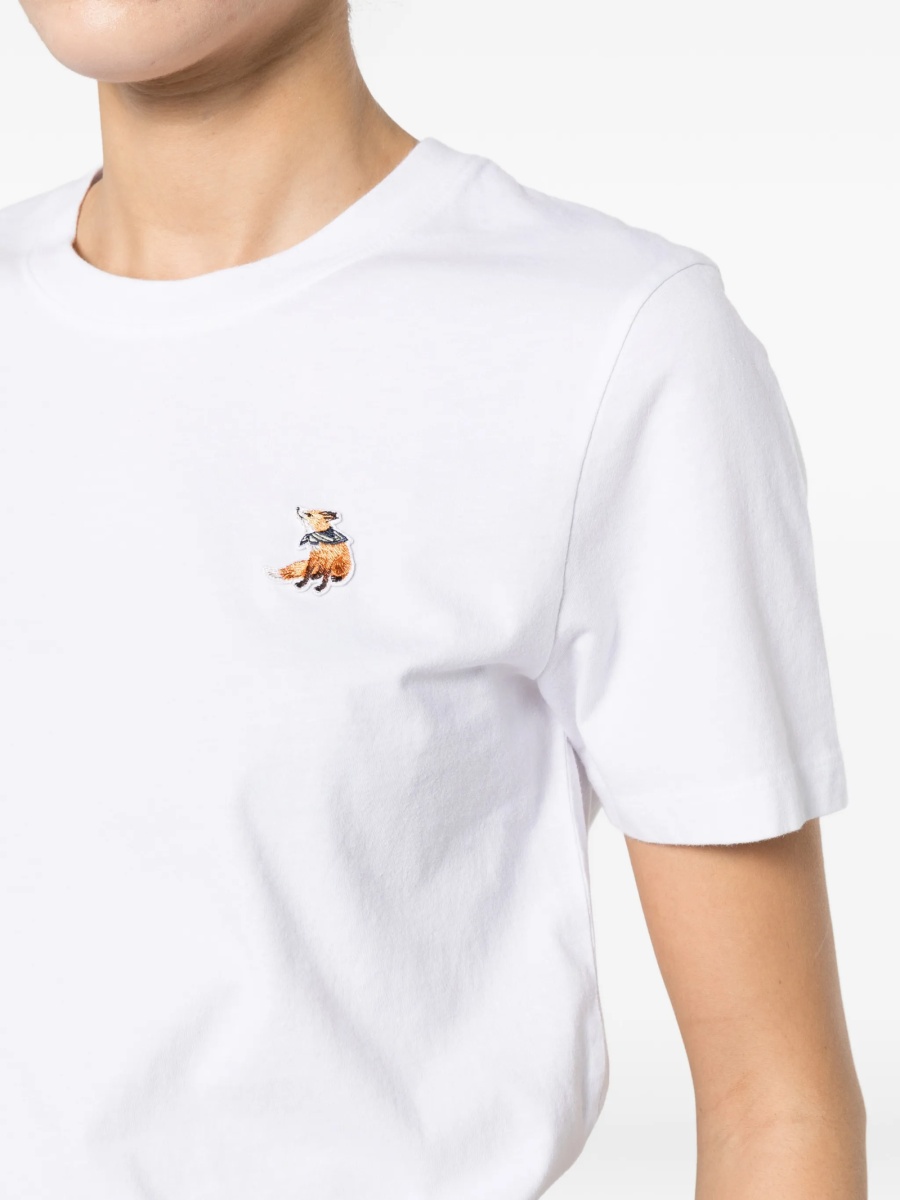 Tricou MAISON KITSUNÉ alb - Img 5