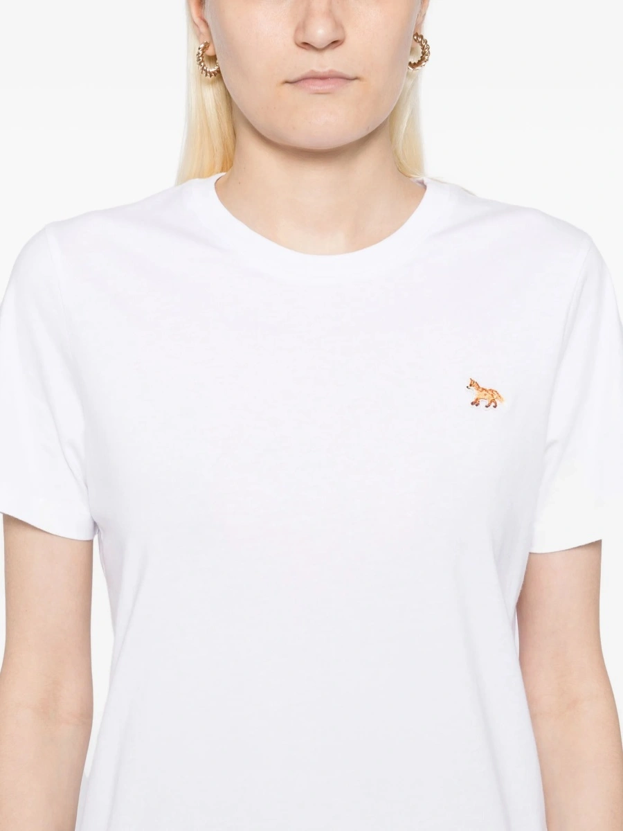 Tricou MAISON KITSUNÉ alb - Img 5