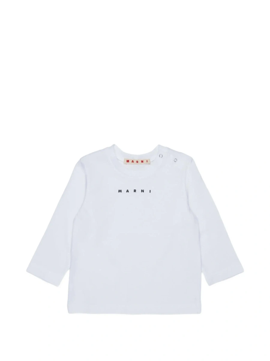Tricou Marni alb din bumbac - Img 7