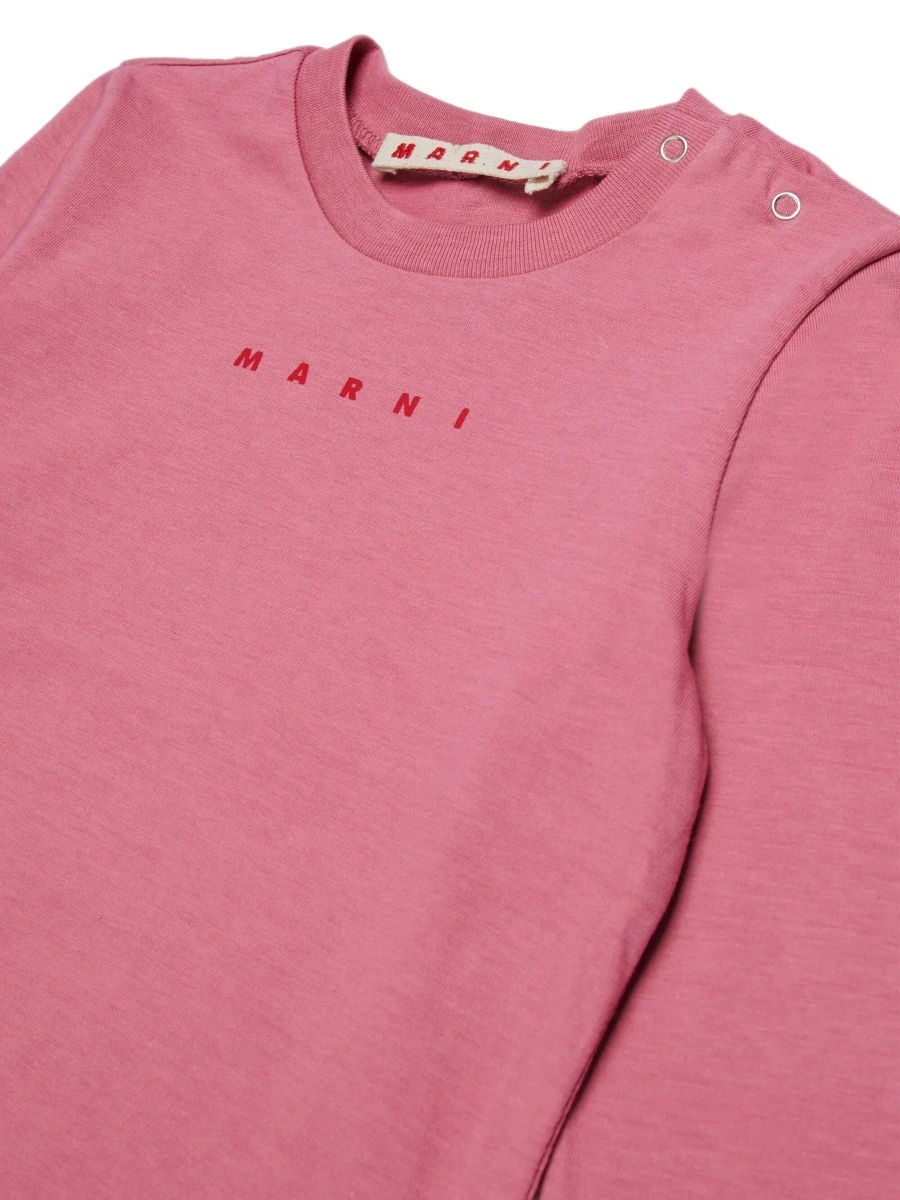 Tricou Marni roz din bumbac - Img 5