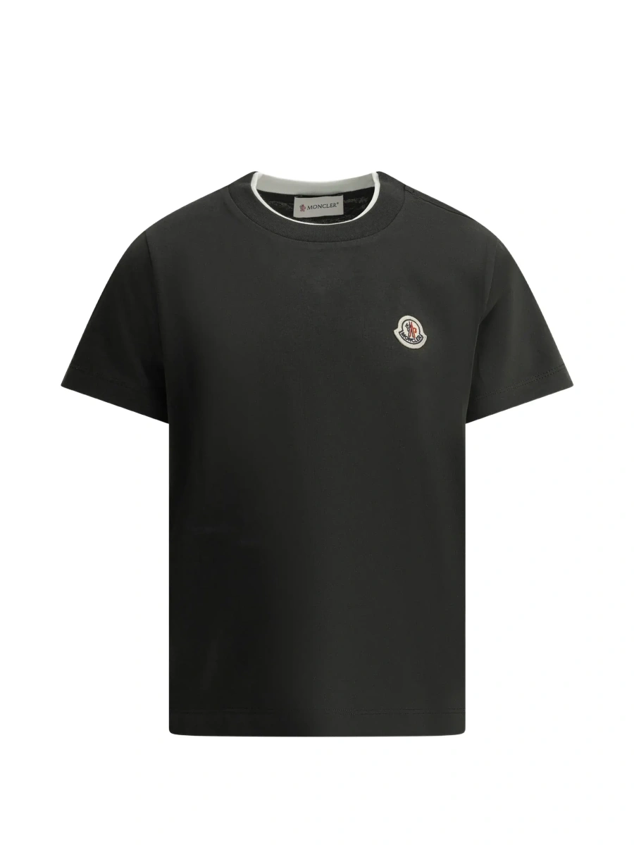 Tricou Moncler negru din bumbac - Img 7