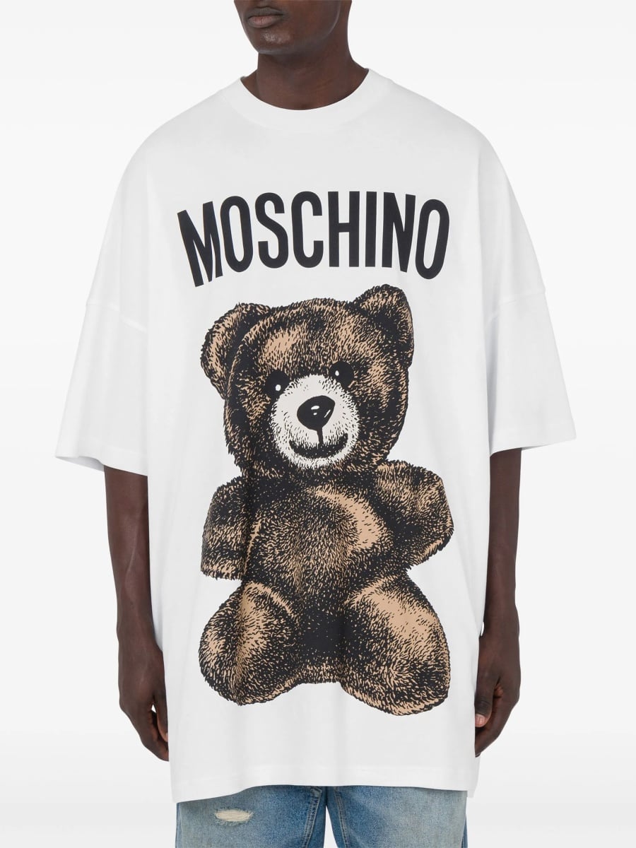 Tricou Moschino alb - Img 2