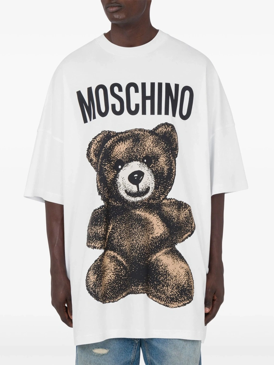 Tricou Moschino alb - Img 2