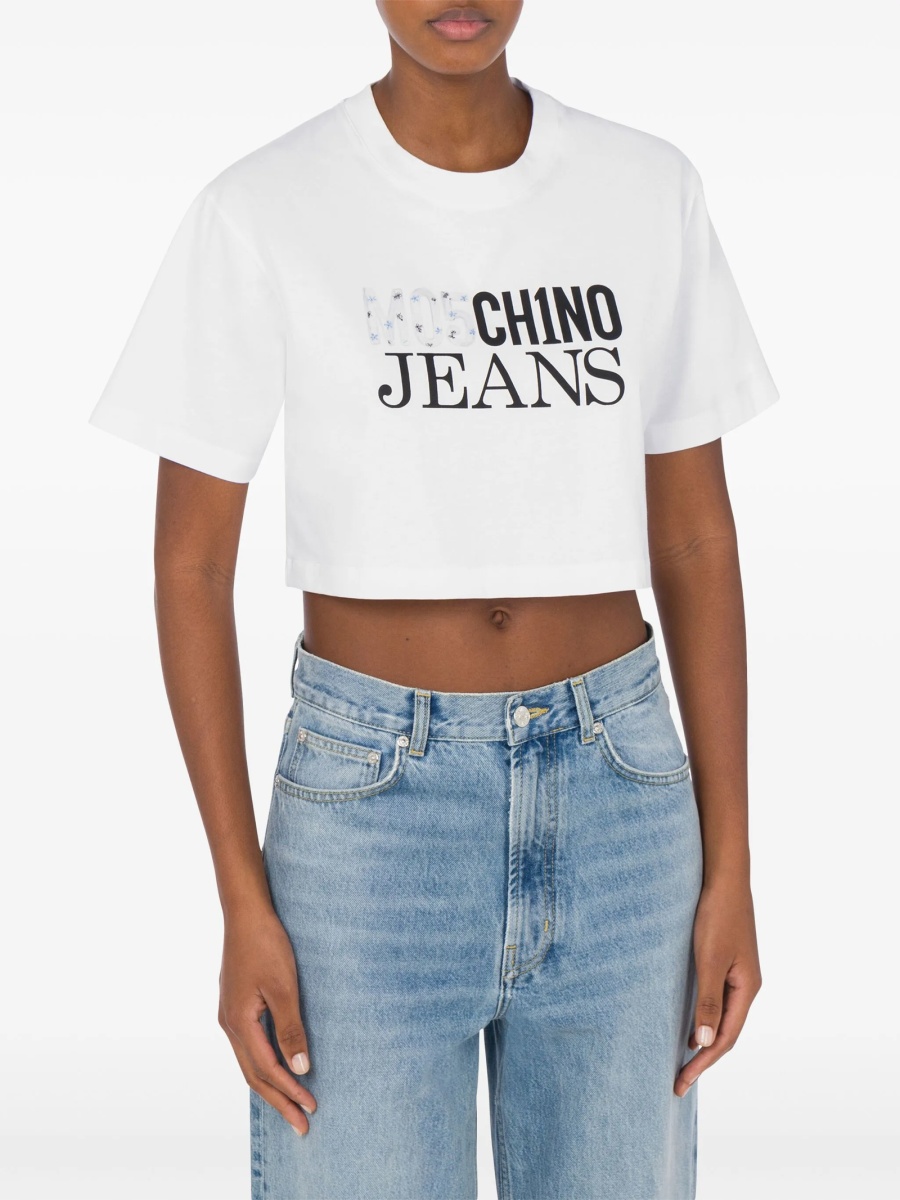 Tricou MOSCHINO JEANS alb - Img 2