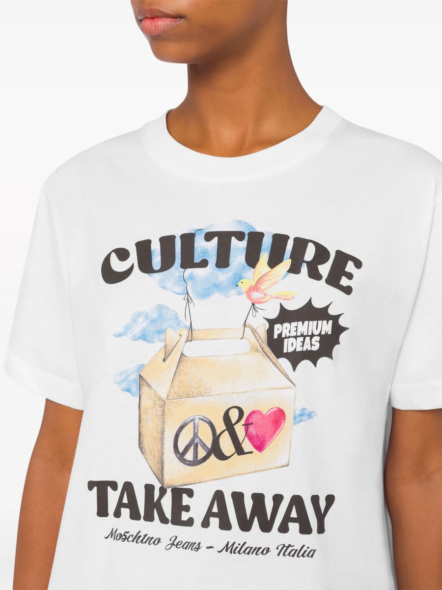 Tricou MOSCHINO JEANS alb - Img 3