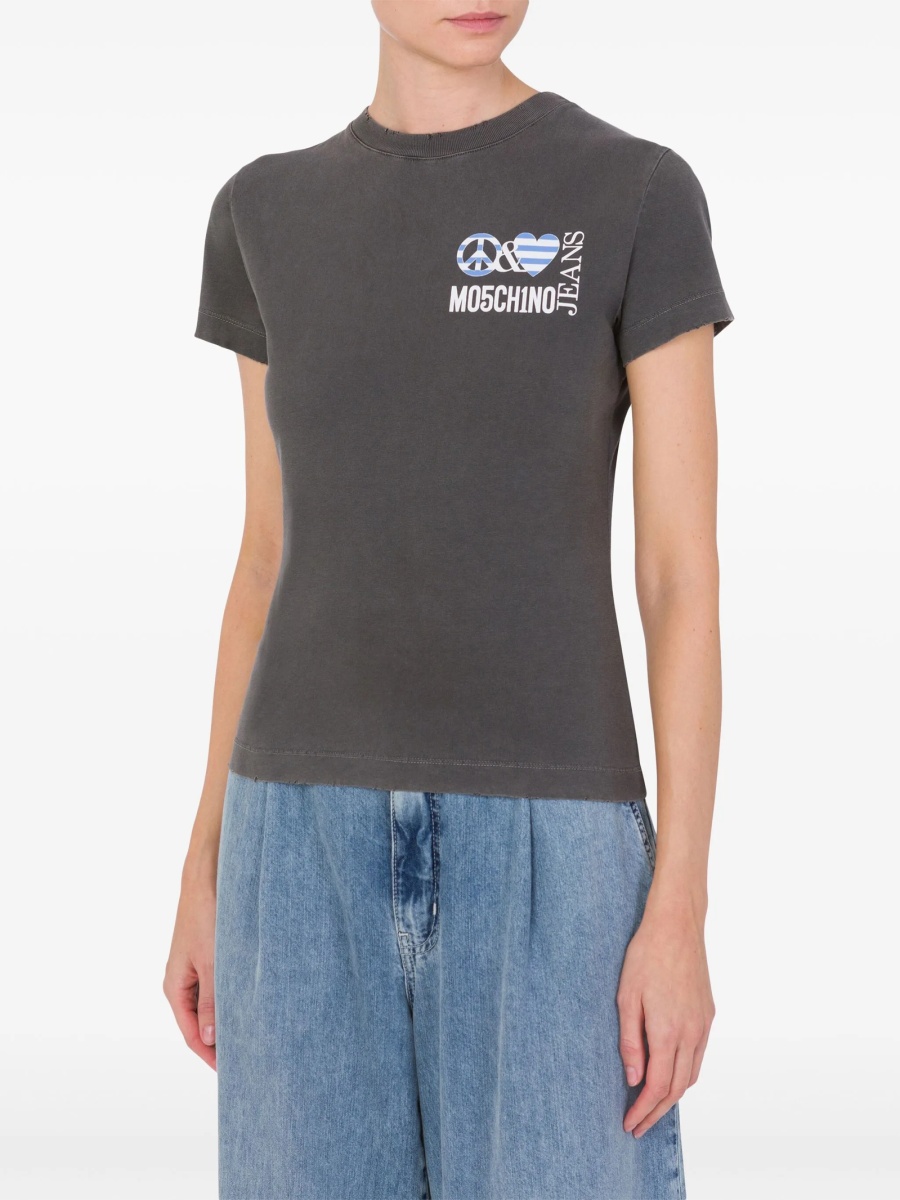 Tricou MOSCHINO JEANS gri - Img 2