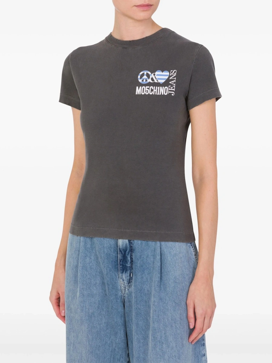 Tricou MOSCHINO JEANS gri - Img 2