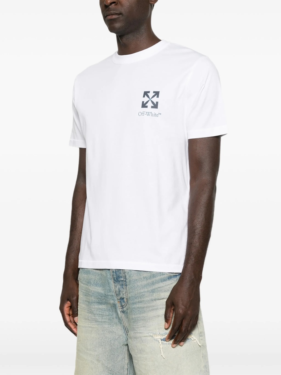 Tricou Off-White alb din bumbac - Img 3