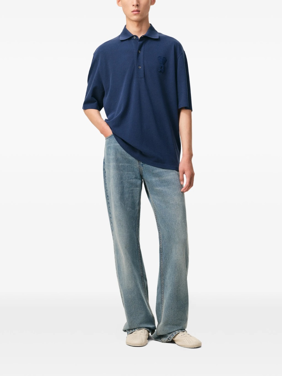 Tricou Polo AMI Paris ami de coeur albastru - Img 2