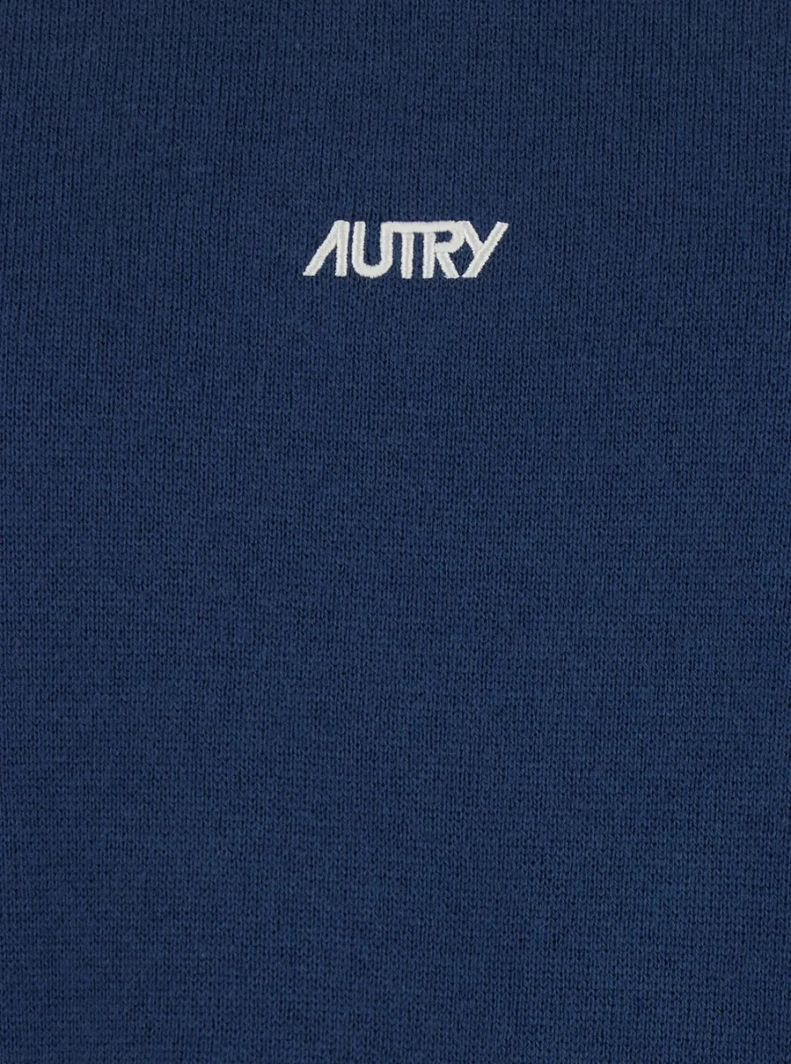 Tricou polo AUTRY albastru din bumbac - Img 3