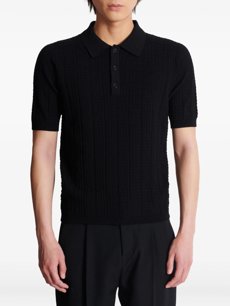 Tricou Polo Balmain negru - Img 3