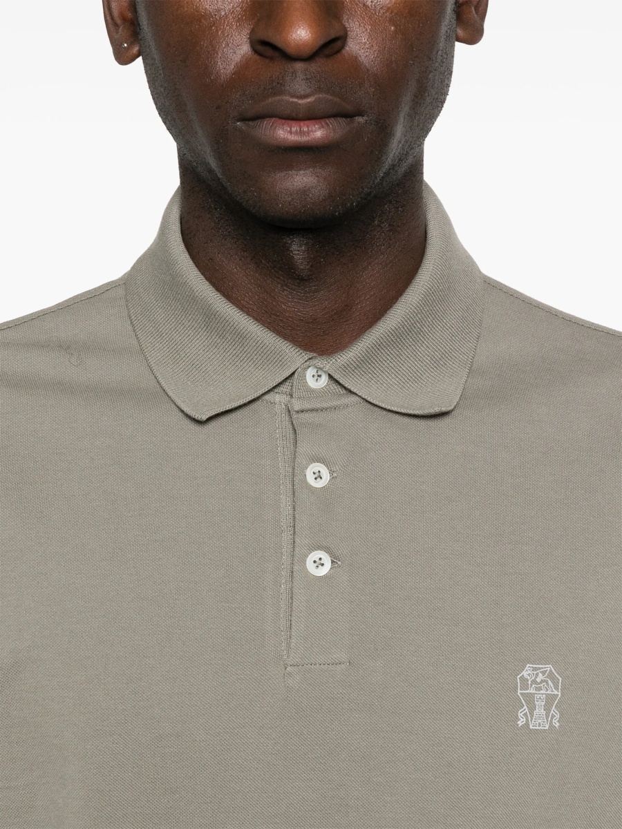 Tricou Polo Brunello Cucinelli verde - Img 5