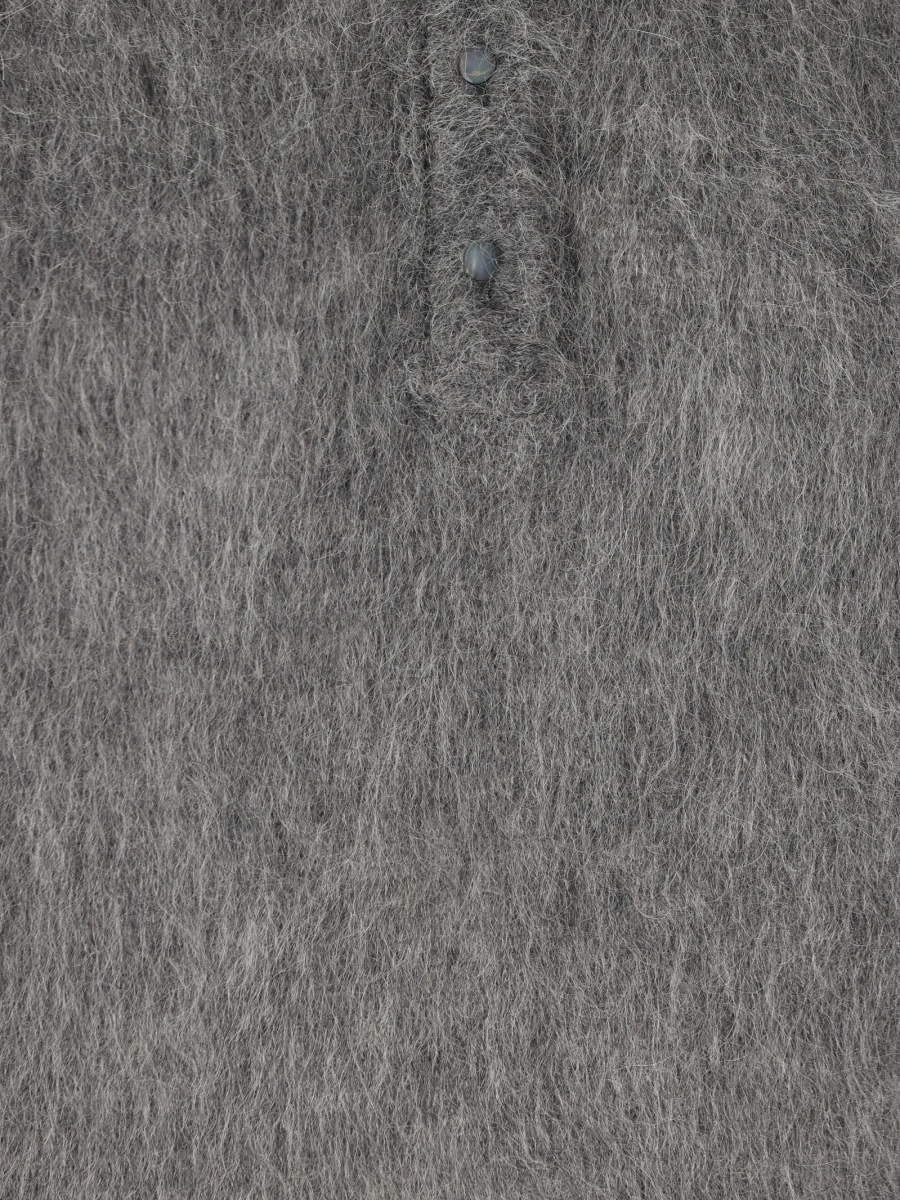 Tricou Polo Chloe gri din poliamida si lana alpaca - Img 2