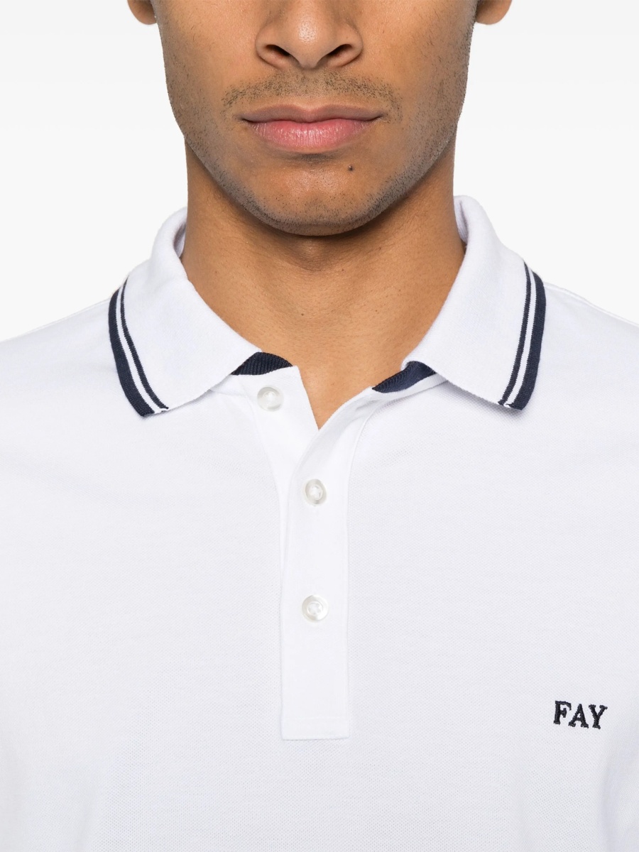 Tricou Polo Fay alb - Img 4