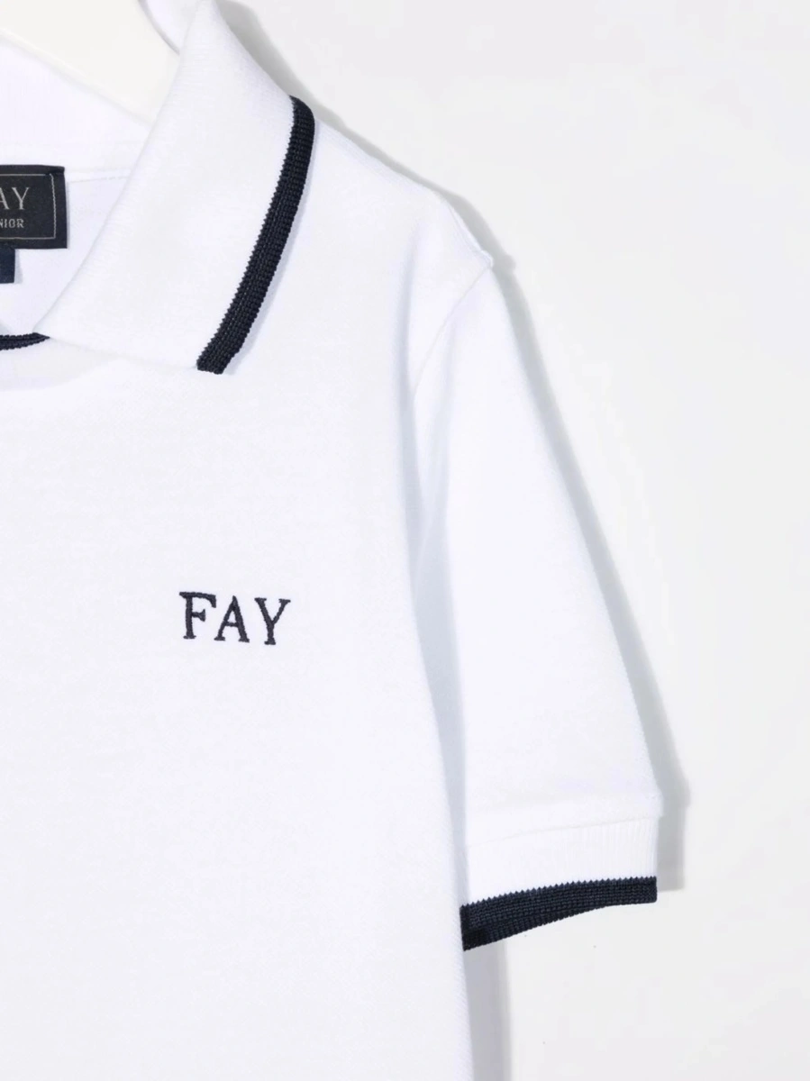 Tricou Polo Fay alb - Img 3
