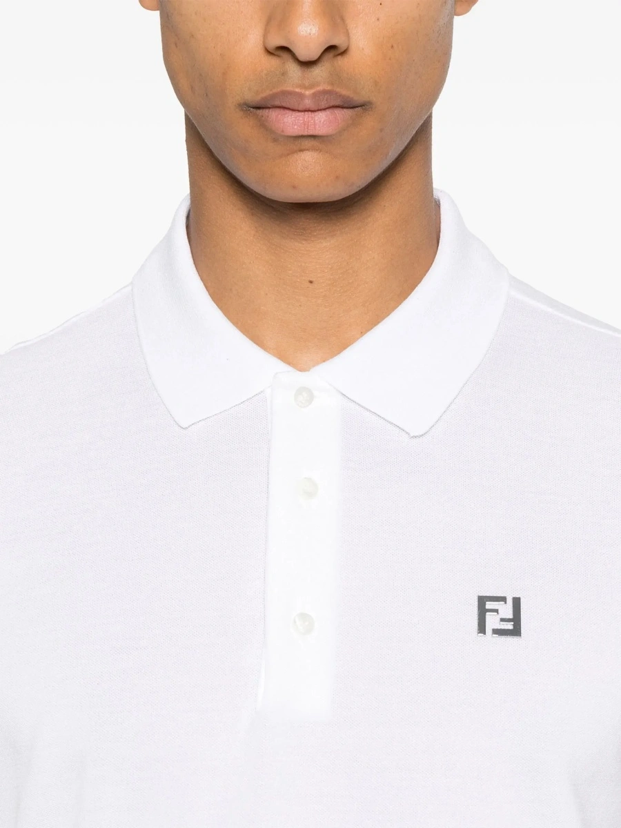 Tricou polo Fendi alb - Img 5