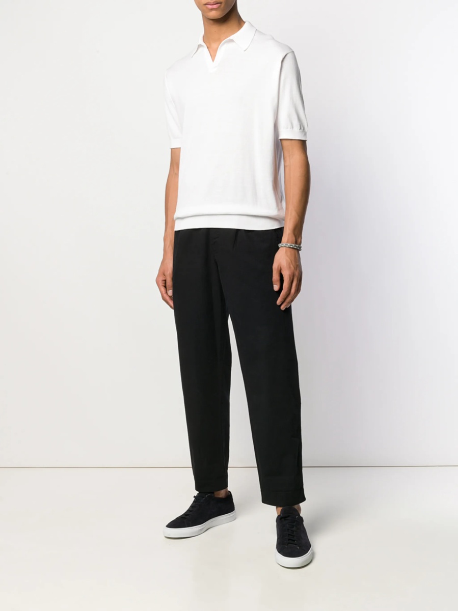 Tricou Polo John Smedley alb - Img 2