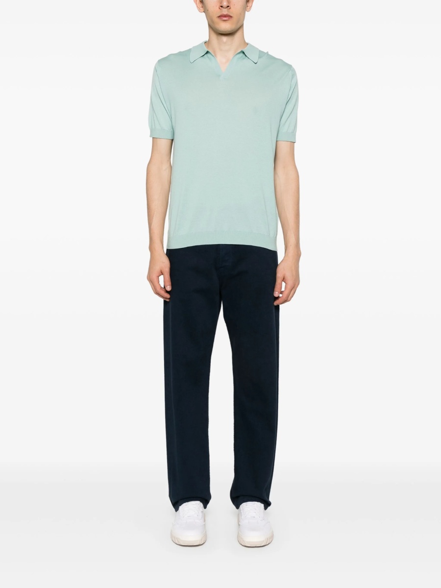 Tricou Polo John Smedley verde - Img 2