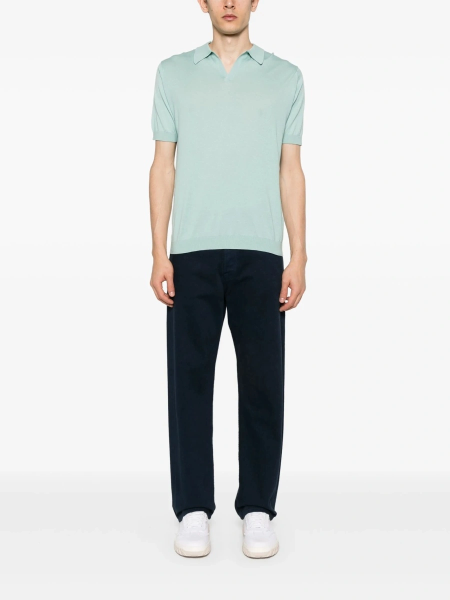 Tricou Polo John Smedley verde - Img 2