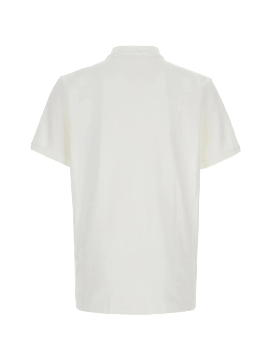Tricou polo Moncler alb din bumbac - Img 4