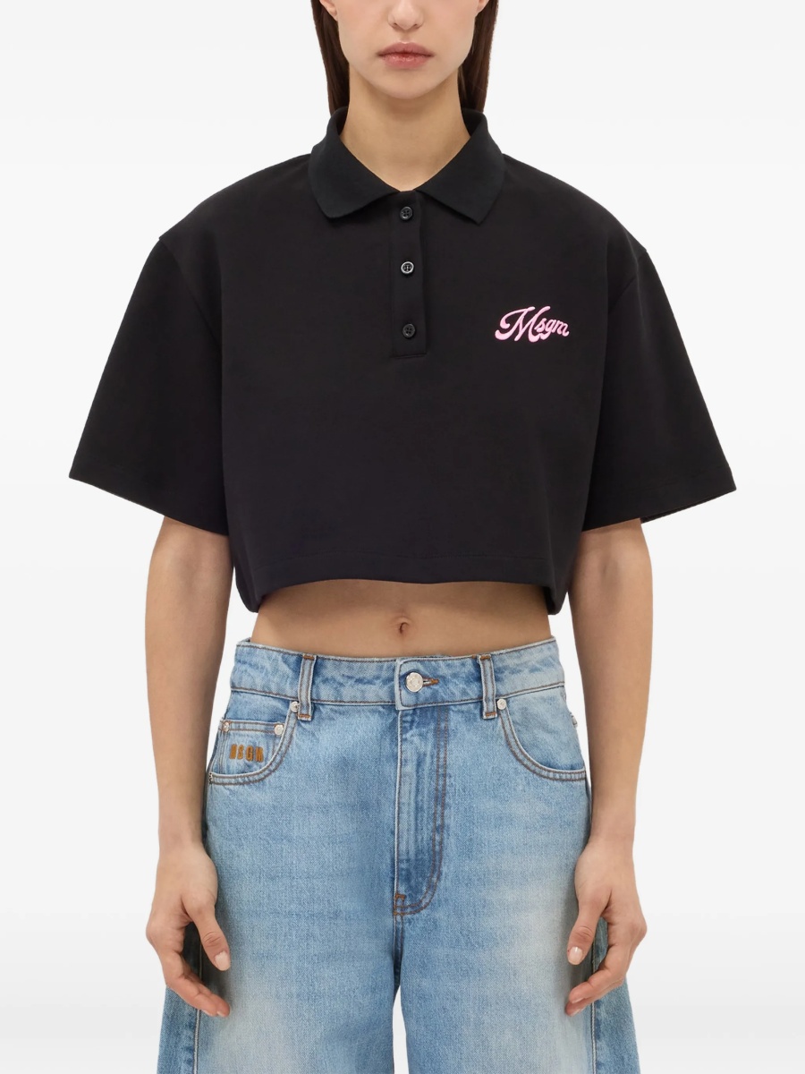 Tricou Polo MSGM negru - Img 3