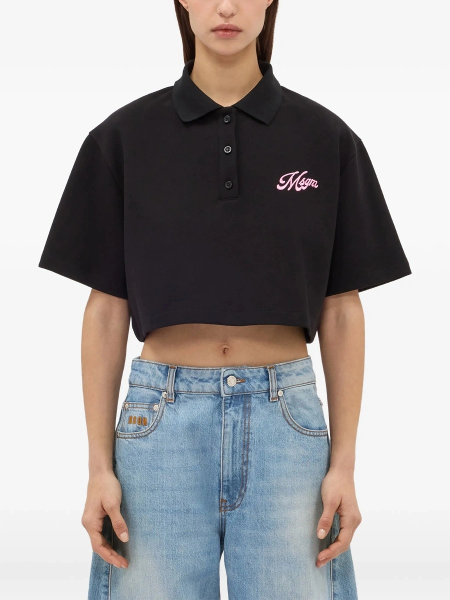 Tricou Polo MSGM negru - Img 3