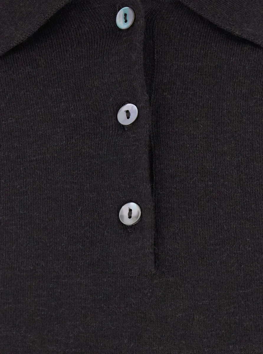 Tricou polo P.A.R.O.S.H. maro din lana - Img 3