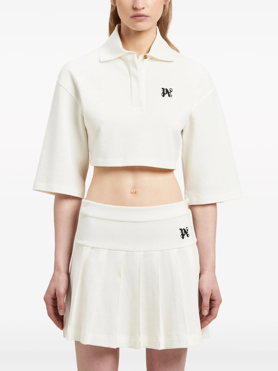 Tricou Polo Palm Angels alb - Img 3