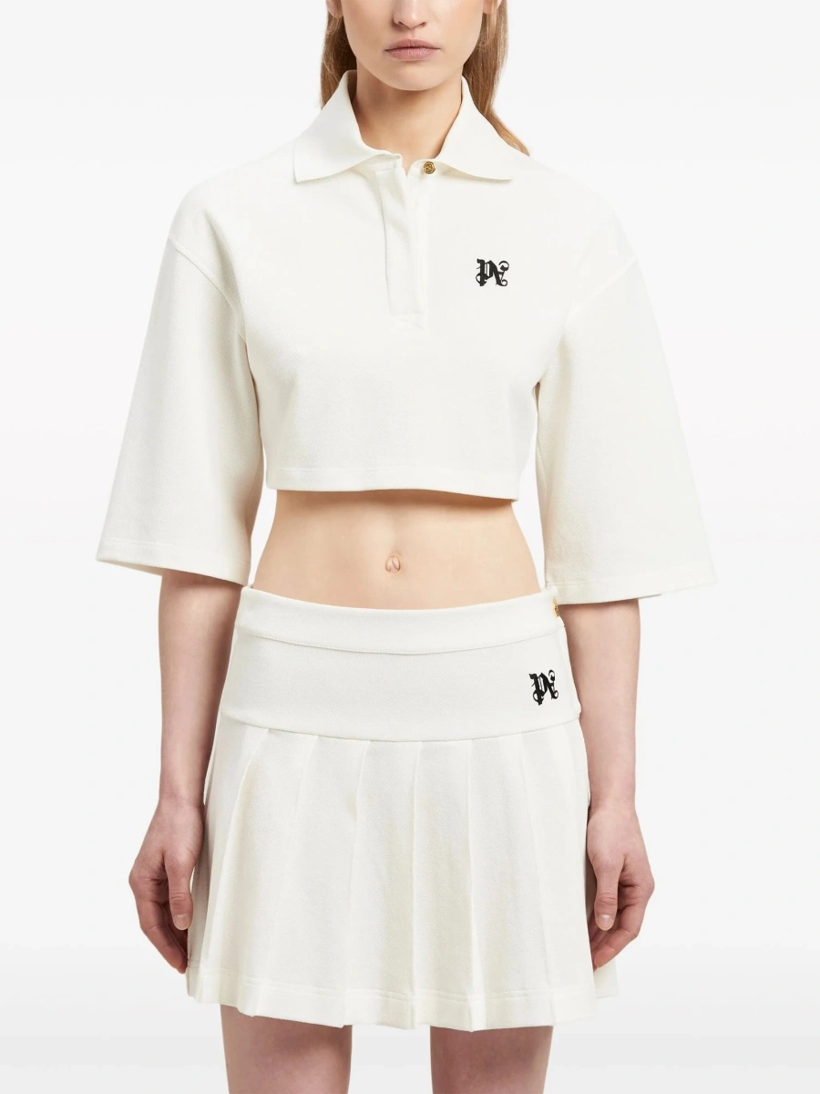 Tricou Polo Palm Angels alb - Img 3