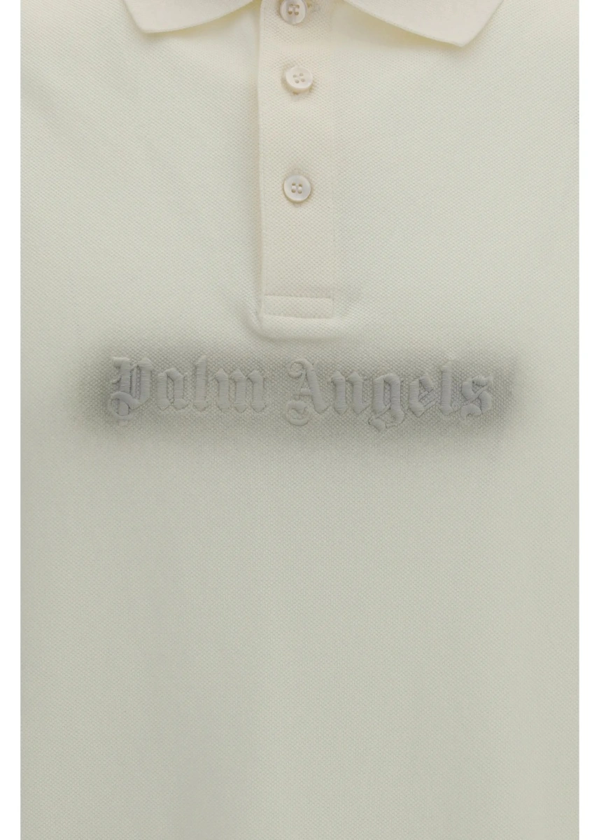 Tricou polo Palm Angels multicolor din bumbac - Img 3