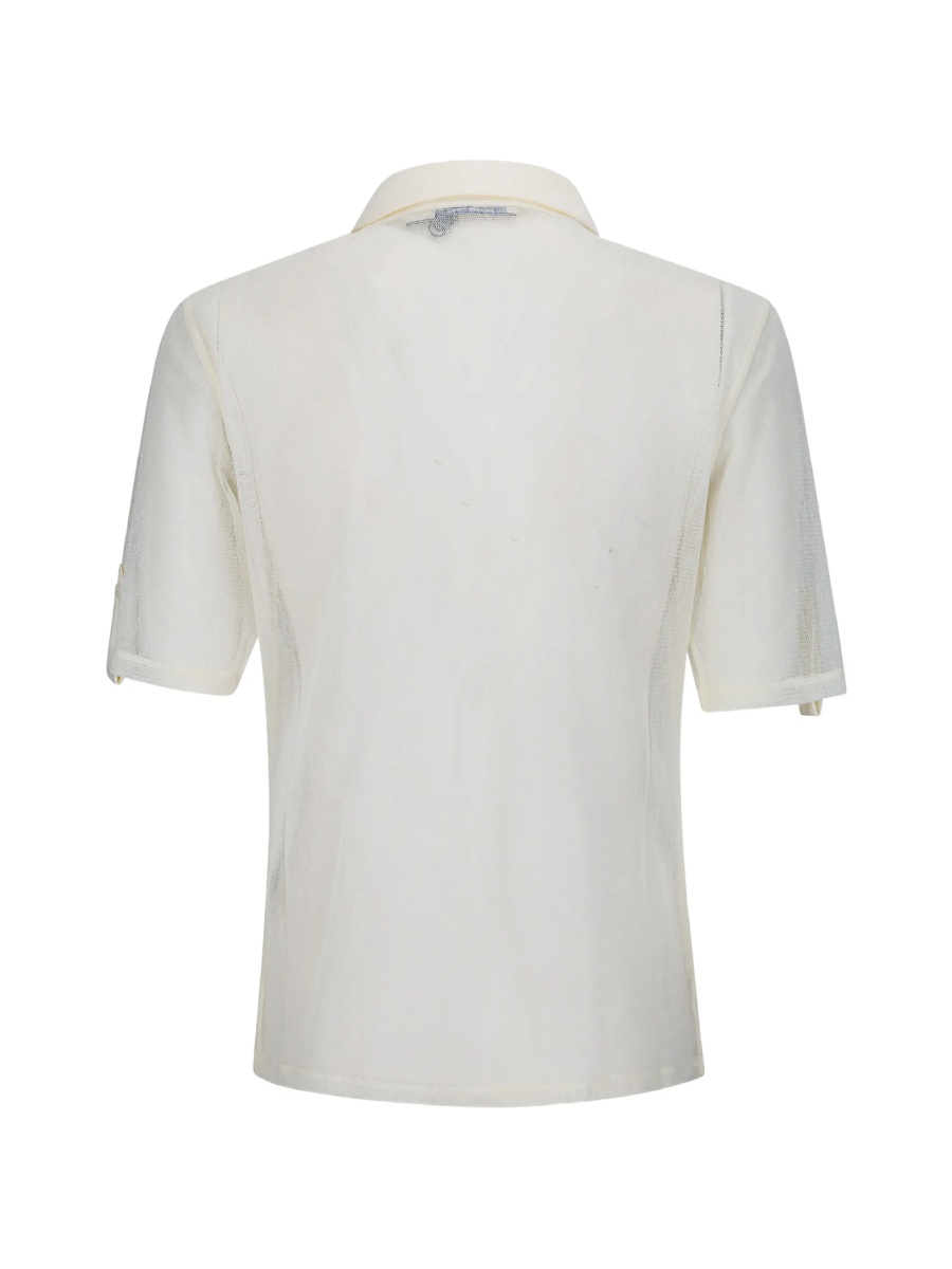 Tricou Polo PALOMA WOOL alb din nylon si bumbac - Img 2