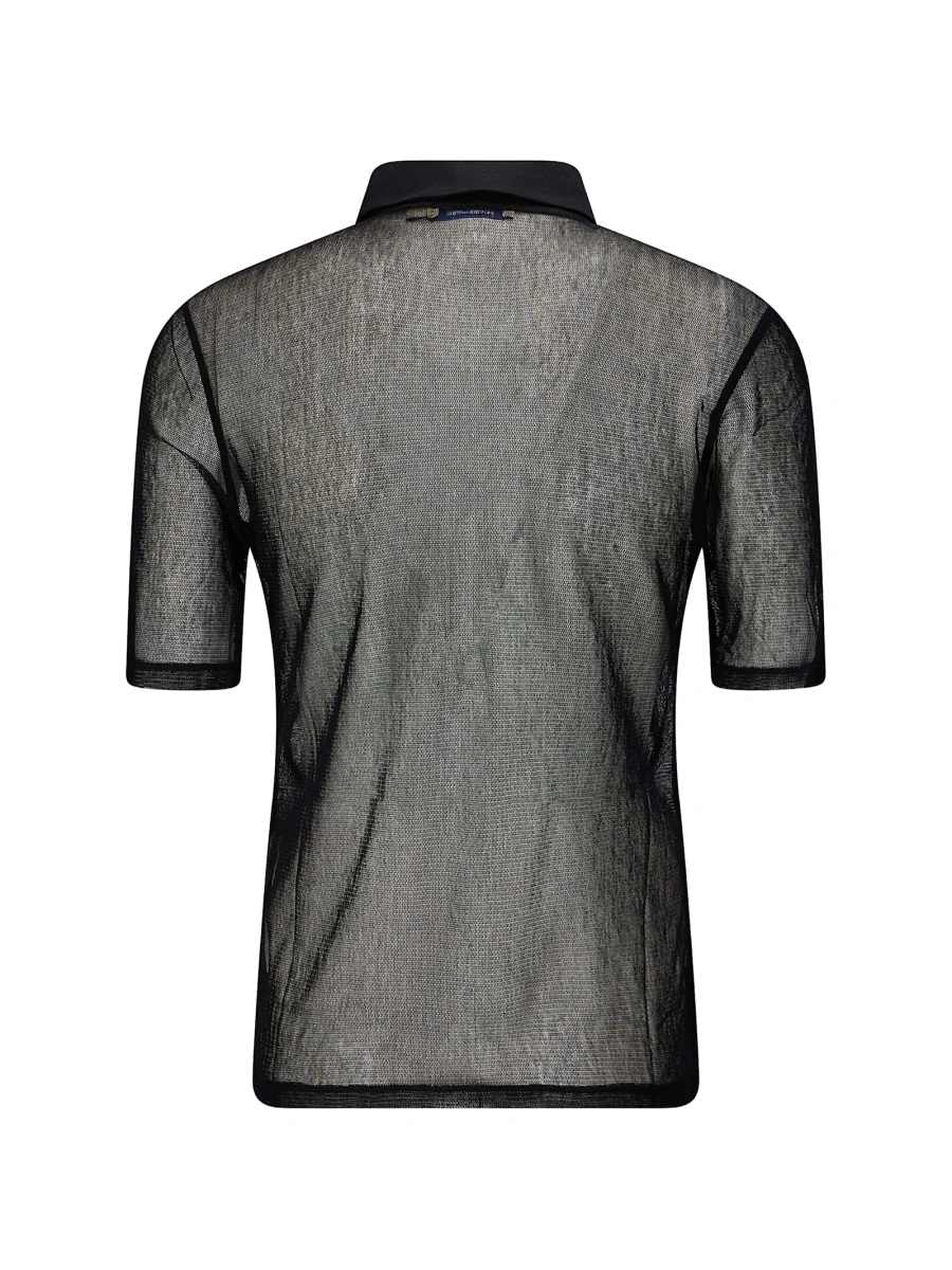 Tricou Polo PALOMA WOOL negru din bumbac si nylon - Img 2