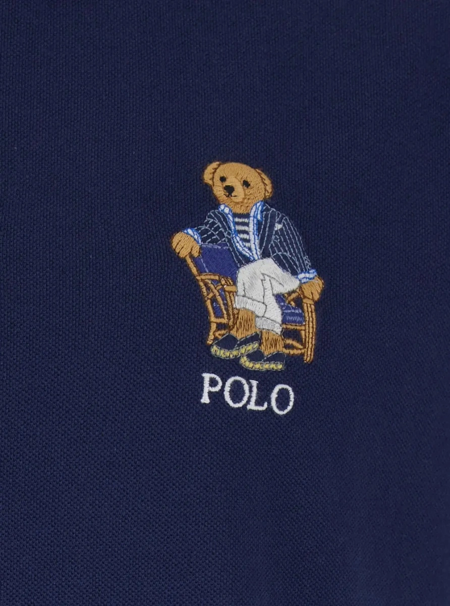 Tricou polo Ralph Lauren albastru din bumbac - Img 3