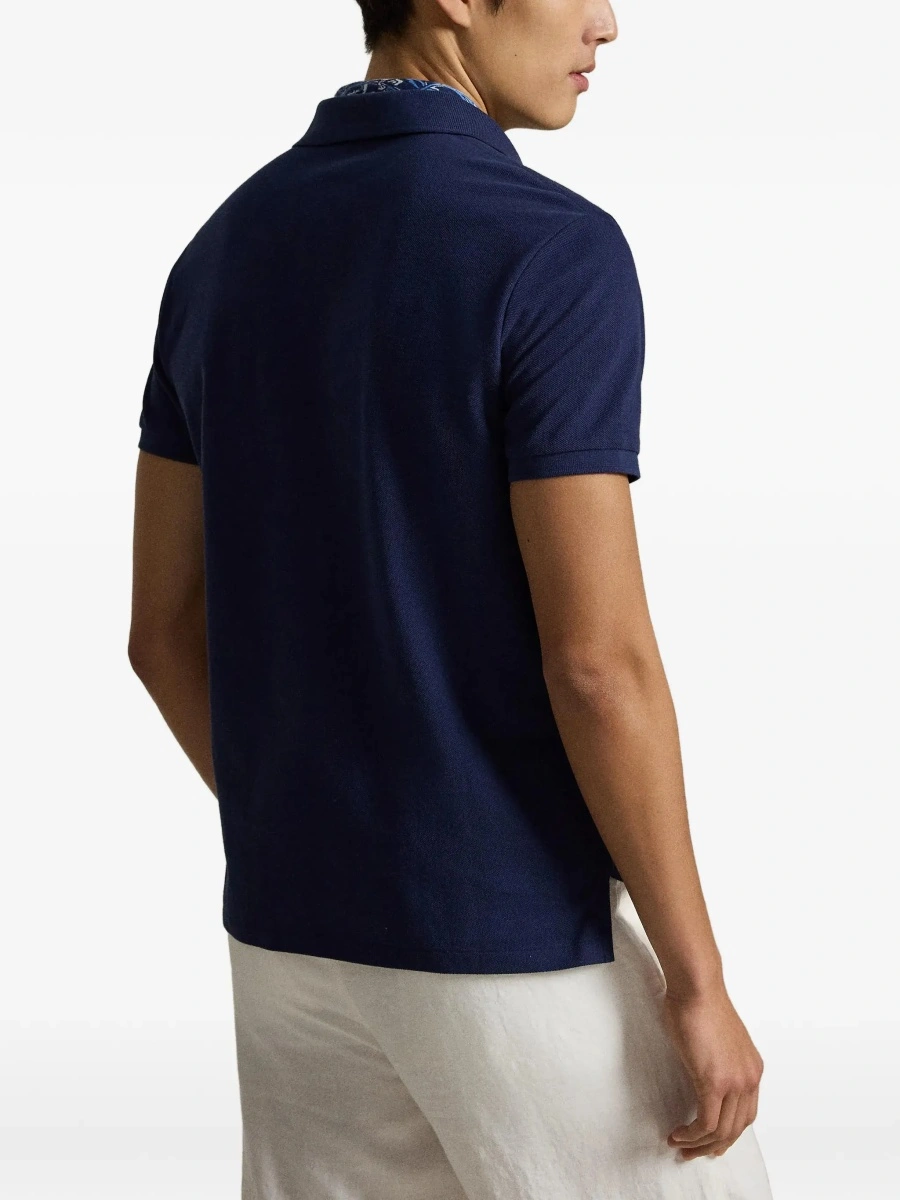 Tricou polo Ralph Lauren albastru din bumbac - Img 6