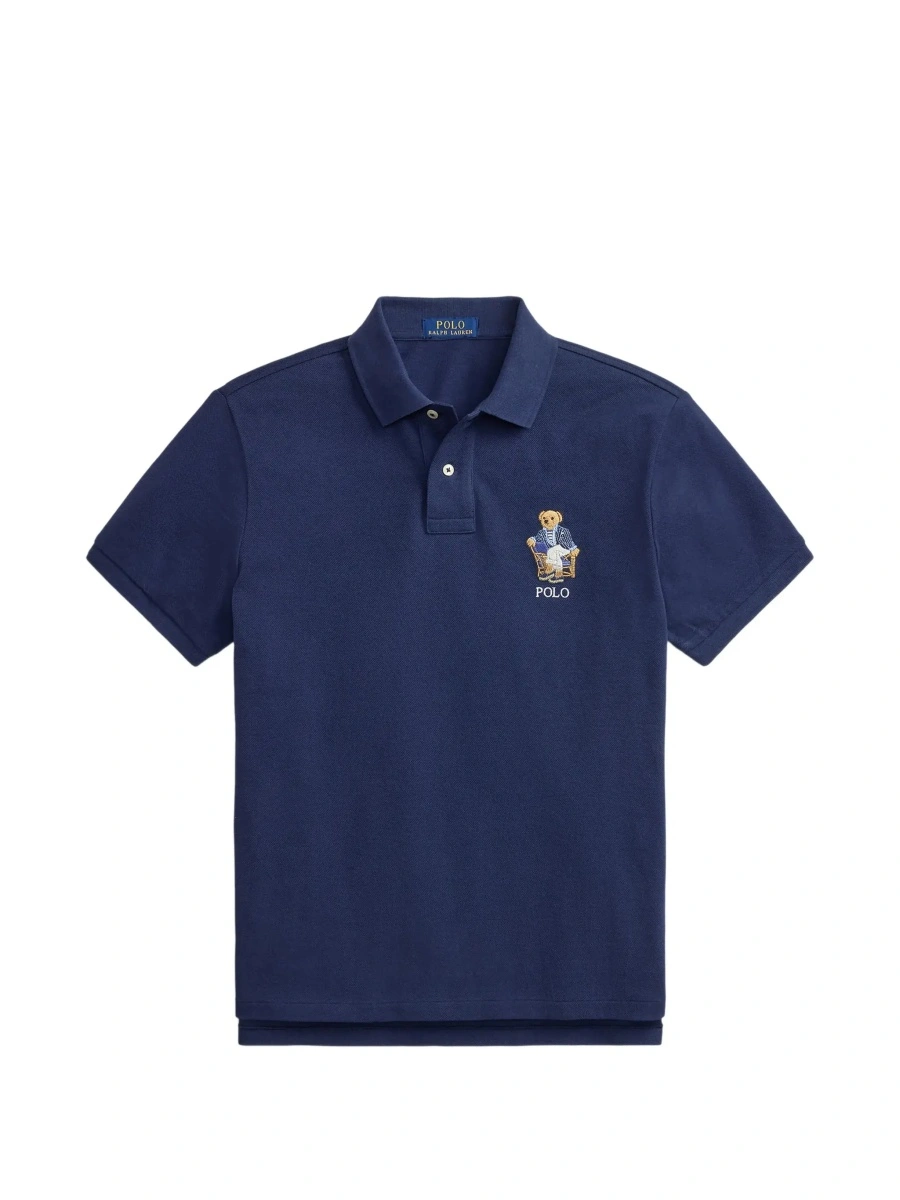 Tricou polo Ralph Lauren albastru din bumbac - Img 8
