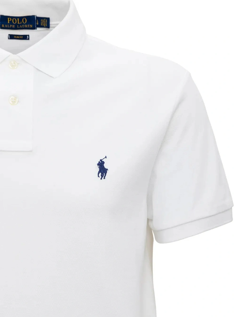 Tricou polo Ralph Lauren 'Polo' alb din bumbac - Img 3