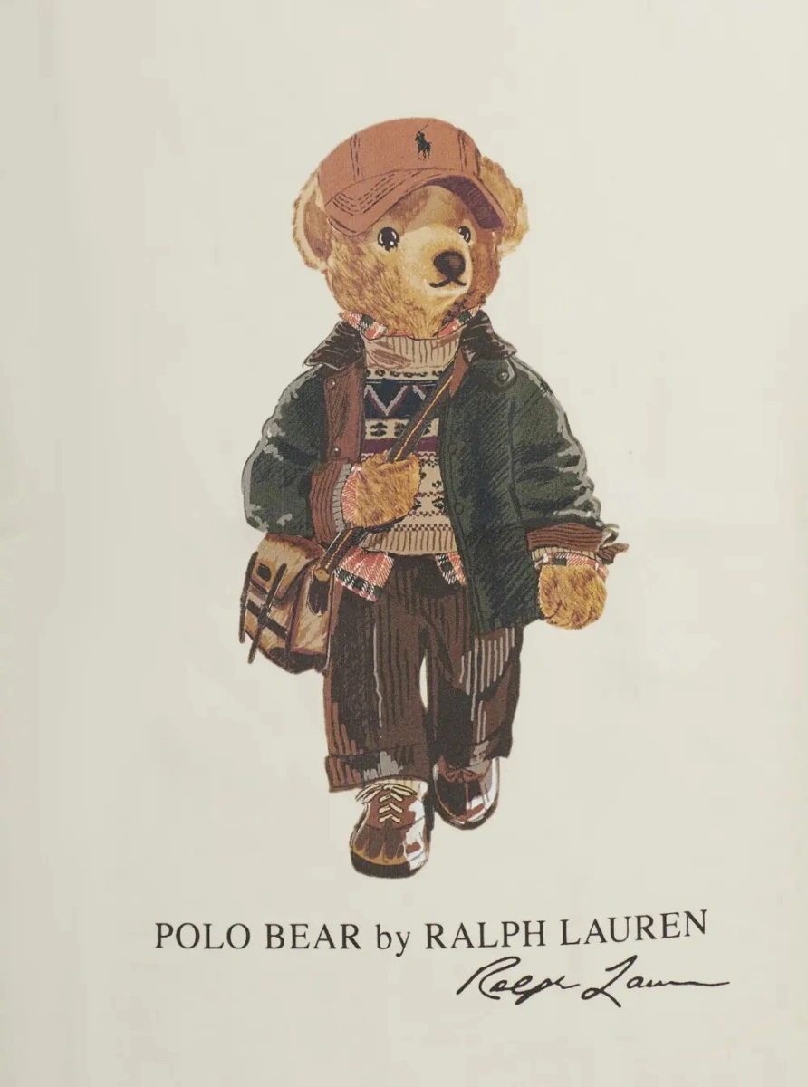 Tricou Polo Ralph Lauren 'Polo Bear' bej din bumbac - Img 3